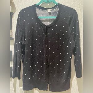 Halogen Black Polka Dot Cardigan